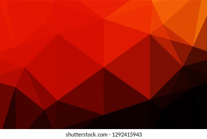 Dark Red, Yellow vector blurry hexagon texture. Colorful abstract illustration with gradient. A completely new template for your business design.
