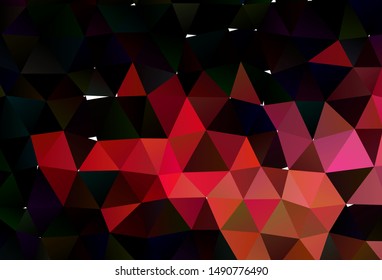 Dark Red, Yellow vector blurry triangle texture. Colorful abstract illustration with gradient. Brand new style for your business design.