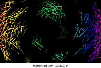 Dark Red, Yellow vector blurry rectangular background. Geometric background in square style with gradient. The pattern can be used for brand-new background.