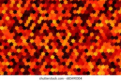 Dark Red, Yellow vector blurry hexagon background design. Geometric background in Origami style with gradient. 