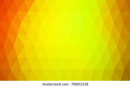 Dark Red, Yellow vector blurry triangle background design. Geometric background in Origami style with gradient. 