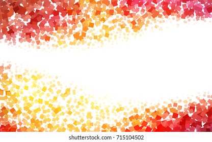 Dark Red, Yellow vector blurry rectangular background. Geometric background in square style with gradient. The pattern can be used for brand-new background.