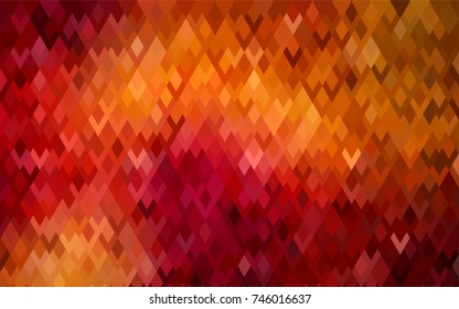 Dark Red, Yellow vector blurry rectangular background. Geometric background in square style with gradient. The pattern can be used for brand-new background.