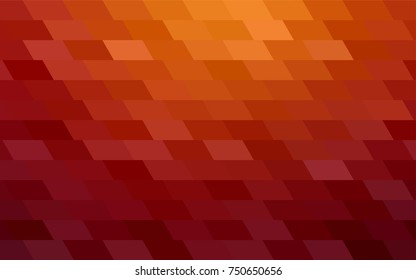 Dark Red, Yellow vector blurry rectangular background. Geometric background in square style with gradient. The pattern can be used for brand-new background.