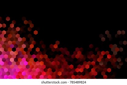 Dark Red, Yellow vector blurry hexagon background design. Geometric background in Origami style with gradient. 