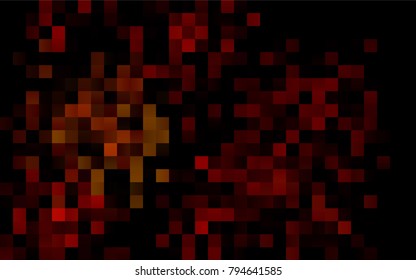 Dark Red, Yellow vector blurry rectangular background. Geometric background in square style with gradient. The pattern can be used for brand-new background.