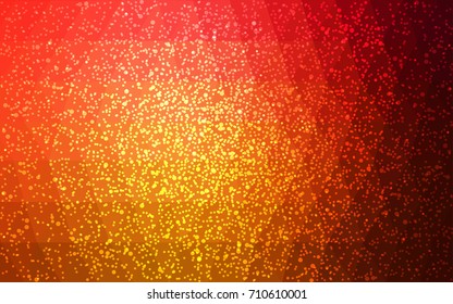 Dark Red, Yellow vector christmas polygon background. Low poly Illustration consisting of triangles with snowflakes. Texture background of New Year celebration.