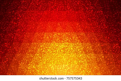 Dark Red, Yellow vector christmas polygon background. Low poly Illustration consisting of triangles with snowflakes. Texture background of New Year celebration.
