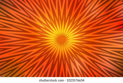 Dark Red, Yellow vector cover with stright stripes. Decorative shining illustration with lines on abstract template. Template for your beautiful backgrounds.