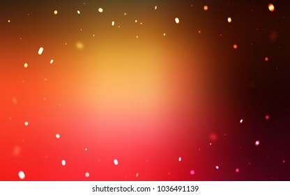 Dark Red, Yellow vector cover with beautiful snowflakes. Modern geometrical abstract illustration with crystals of ice. The pattern can be used for year new  websites.
