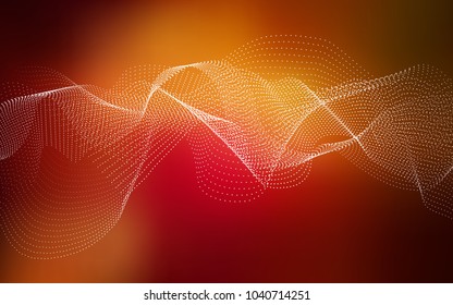 Dark Red, Yellow vector cover with spots. Illustration with set of shining colorful abstract circles. Completely new template for your brand book.