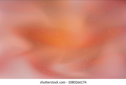 Dark Red, Yellow vector cover with astronomical stars. Shining illustration with sky stars on abstract template. Pattern for futuristic ad, booklets.