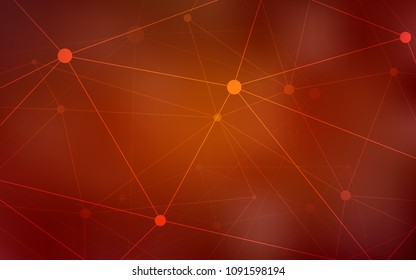 Dark Red, Yellow vector cover with spots, lines. Decorative design in abstract style with triangle structure. Completely new template for your brand book.