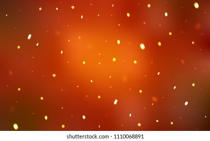 Dark Red, Yellow vector cover with beautiful snowflakes. Decorative shining illustration with snow on abstract template. The template can be used as a new year background.