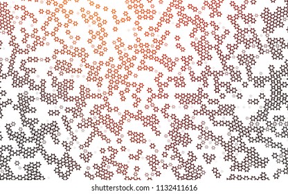 Dark Red, Yellow vector cover with small and big stars. Blurred decorative design in simple style with stars. The template can be used as a background.