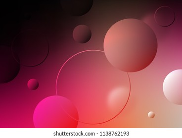 Dark Red, Yellow vector cover with spots. Blurred bubbles on abstract background with colorful gradient. The pattern can be used for beautiful websites.
