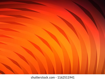 Dark Red, Yellow vector cover with long lines. Decorative shining illustration with lines on abstract template. Smart design for your business advert.
