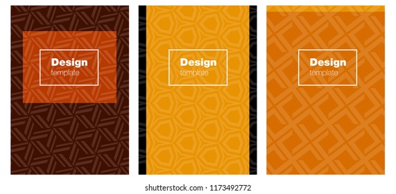 Dark Red, Yellow vector cover for notebooks. Beautiful colorful sample in abstract style. Completely new template books.