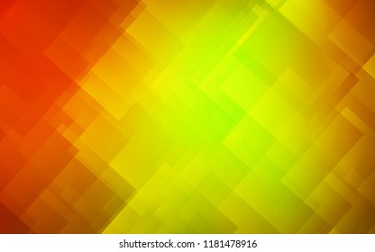 Dark Red, Yellow vector cover in polygonal style. Illustration with set of colorful rectangles. Pattern for commercials.