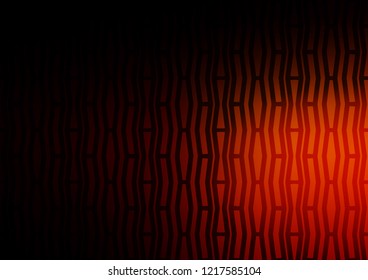 Dark Red, Yellow vector cover with long lines. Decorative shining illustration with lines on abstract template. Smart design for your business advert.