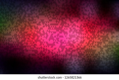 Dark Red, Yellow vector cover in polygonal style. Beautiful illustration with triangles in nature style. The template can be used as a background.