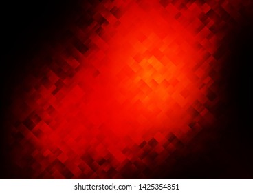 Dark Red, Yellow vector cover in polygonal style. Rectangles on abstract background with colorful gradient. Smart design for your business advert.