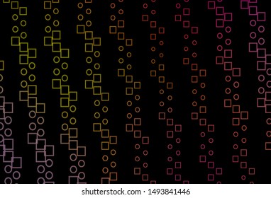 Dark Red, Yellow vector cover with polygonal style. Rectangles on abstract background with colorful gradient. Background for cell phones.