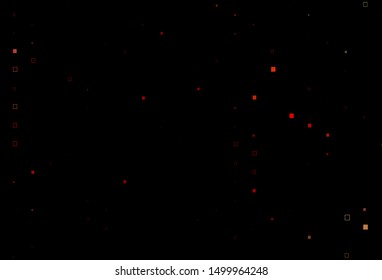 Dark Red, Yellow vector cover with polygonal style. Glitter abstract illustration with rectangular shapes. Best design for your ad, poster, banner.