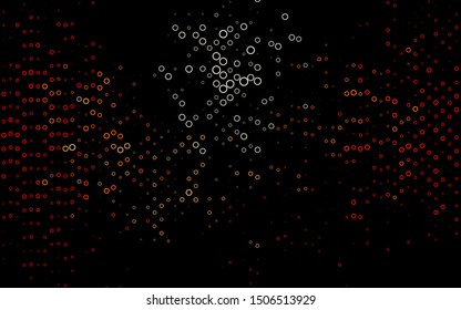 Dark Red, Yellow vector cover with spots. Blurred bubbles on abstract background with colorful gradient. Design for business adverts.