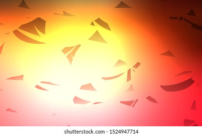 Dark Red, Yellow vector cover in polygonal style. Glitter abstract illustration with triangular shapes. Smart design for your business advert.