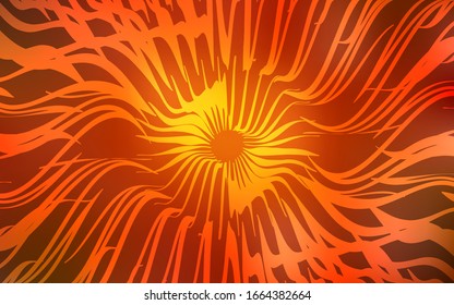 Dark Red, Yellow vector cover with stright stripes. Decorative shining illustration with lines on abstract template. Template for your beautiful backgrounds.