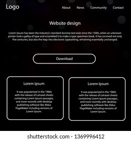 Dark Red, Yellow vector design ui kit with universe stars. Beautiful ui ux kit with colorful sky in its header. This template you can use for landing pages.