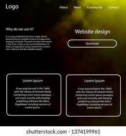 Dark Red, Yellow vector design ui kit with universe stars. Decorative ui kit design in abstract style with colorful sky. This sample is for your website.