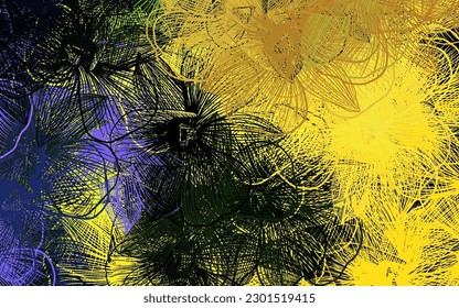 Dark Red, Yellow vector doodle layout with flowers. Creative illustration in blurred style with flowers. Brand new style for your business design.
