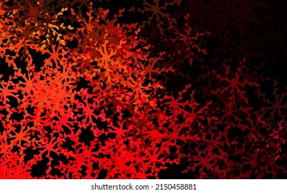 Dark Red, Yellow vector elegant template with flowers, leaves. Doodle illustration of leaves and flowers in Origami style. Brand new style for your business design.