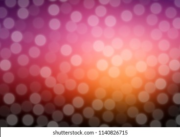 Dark Red, Yellow vector glossy bokeh pattern. A vague abstract illustration with gradient. A new texture for your design.