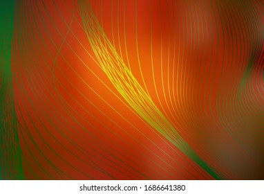 Dark Red, Yellow vector glossy abstract background. An elegant bright illustration with gradient. Background for designs.