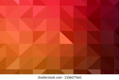 Dark Red, Yellow vector gradient triangles texture. Colorful abstract illustration with triangles. A new texture for your web site.