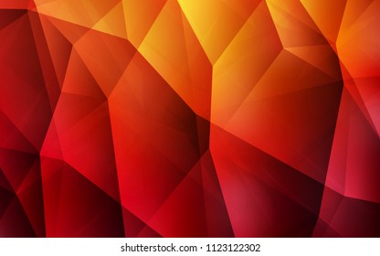 Dark Red, Yellow vector gradient triangles pattern. Modern abstract illustration with triangles. Pattern for a brand book's backdrop.