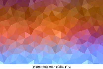 Dark Red, Yellow vector gradient triangles template. Glitter abstract illustration with an elegant triangles. Template for cell phone's backgrounds.
