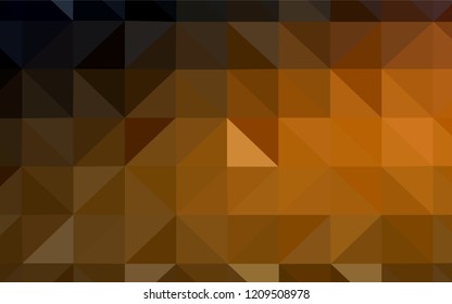 Dark Red, Yellow vector gradient triangles pattern. Geometric illustration in Origami style with gradient.  Completely new template for your banner.