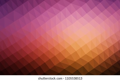 Dark Red, Yellow vector hexagon mosaic texture. A vague abstract illustration with gradient. The completely new template can be used for your brand book.