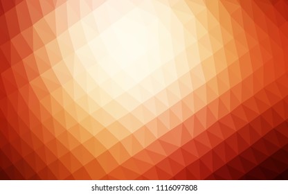 Dark Red, Yellow vector hexagon mosaic cover. Colorful illustration in abstract style with gradient. The template can be used as a background for cell phones.