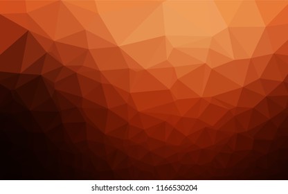 Dark Red, Yellow vector hexagon mosaic texture. A sample with polygonal shapes. The completely new template can be used for your brand book.