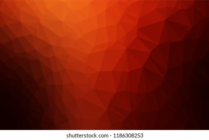 Dark Red, Yellow vector hexagon mosaic template. A vague abstract illustration with gradient. A completely new template for your business design.