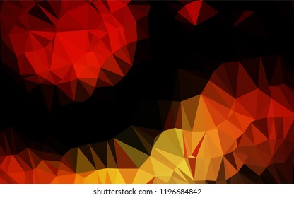 Dark Red, Yellow vector hexagon mosaic cover. Modern geometrical abstract illustration with gradient. A completely new design for your business.