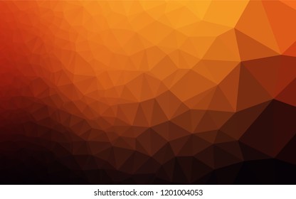 Dark Red, Yellow vector hexagon mosaic texture. Colorful abstract illustration with gradient. The template can be used as a background for cell phones.