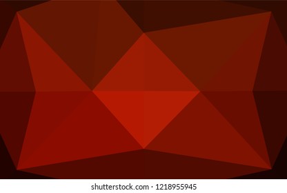 Dark Red, Yellow vector hexagon mosaic texture. Shining illustration, which consist of triangles. The template can be used as a background for cell phones.