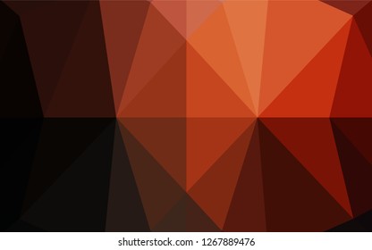 Dark Red, Yellow vector hexagon mosaic template. Brand new colored illustration in blurry style with gradient. A completely new design for your business.