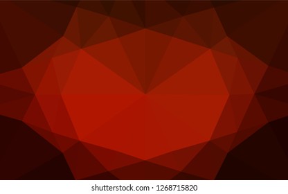 Dark Red, Yellow vector hexagon mosaic texture. A vague abstract illustration with gradient. The completely new template can be used for your brand book.